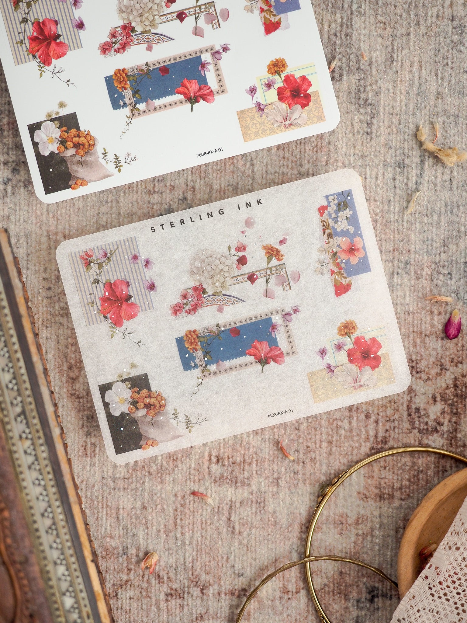 Edges and Corners Stickers (Silver Foil) - August 2026