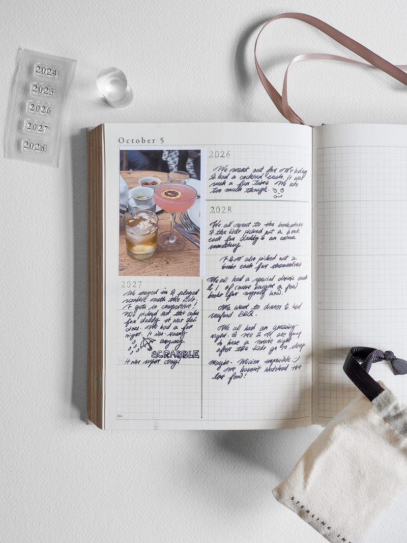 Person holding diary