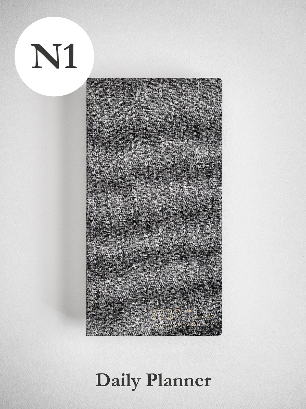 2027 N1 Daily Daily planner front cover in Tweed #color_tweed