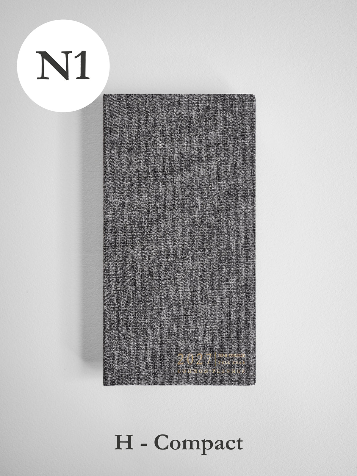 2027 N1 Horizontal Compact planner front cover in Tweed #color_tweed