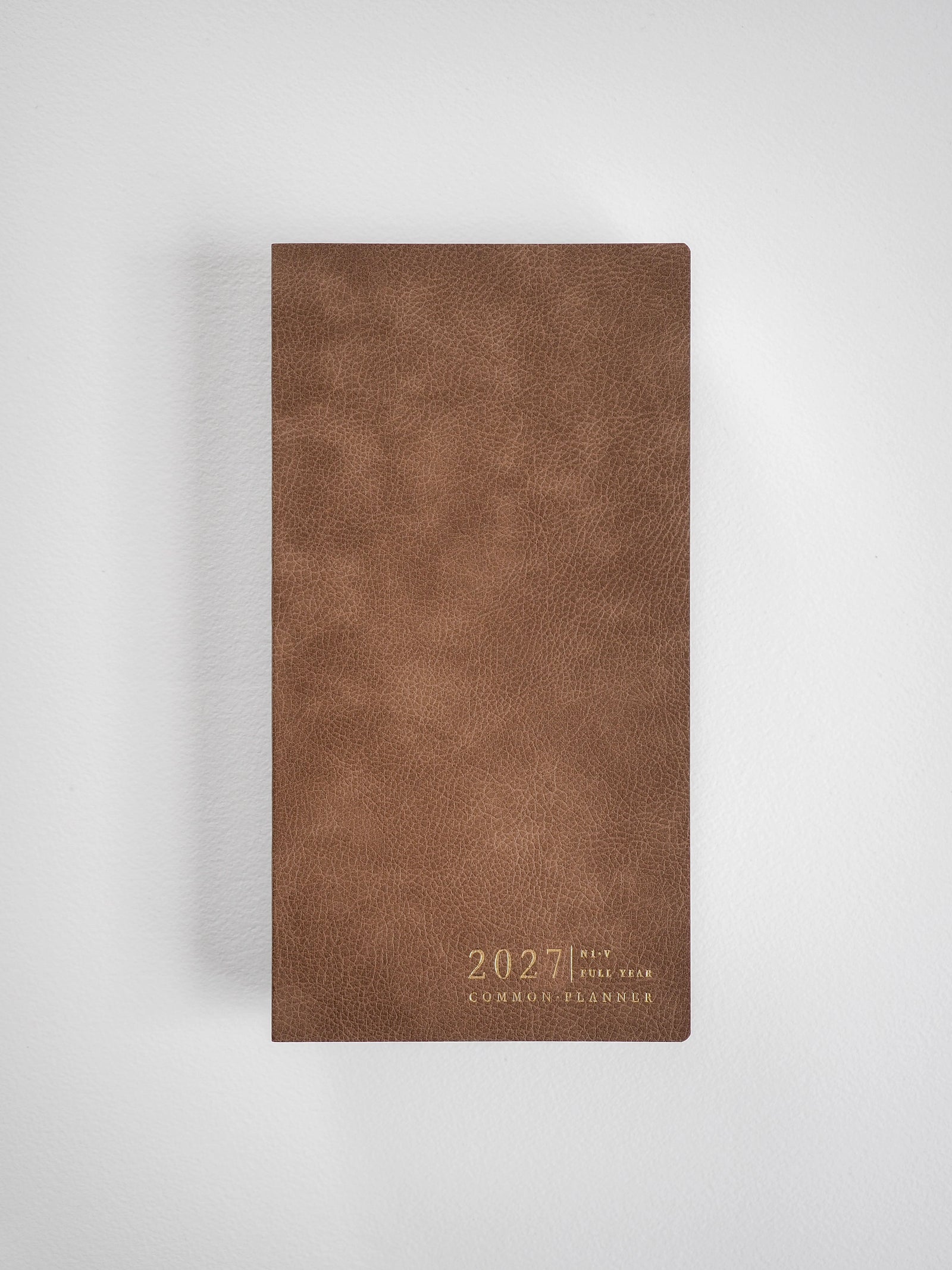 2027 N1 Vertical Full year planner interior layout in Caramel #color_caramel