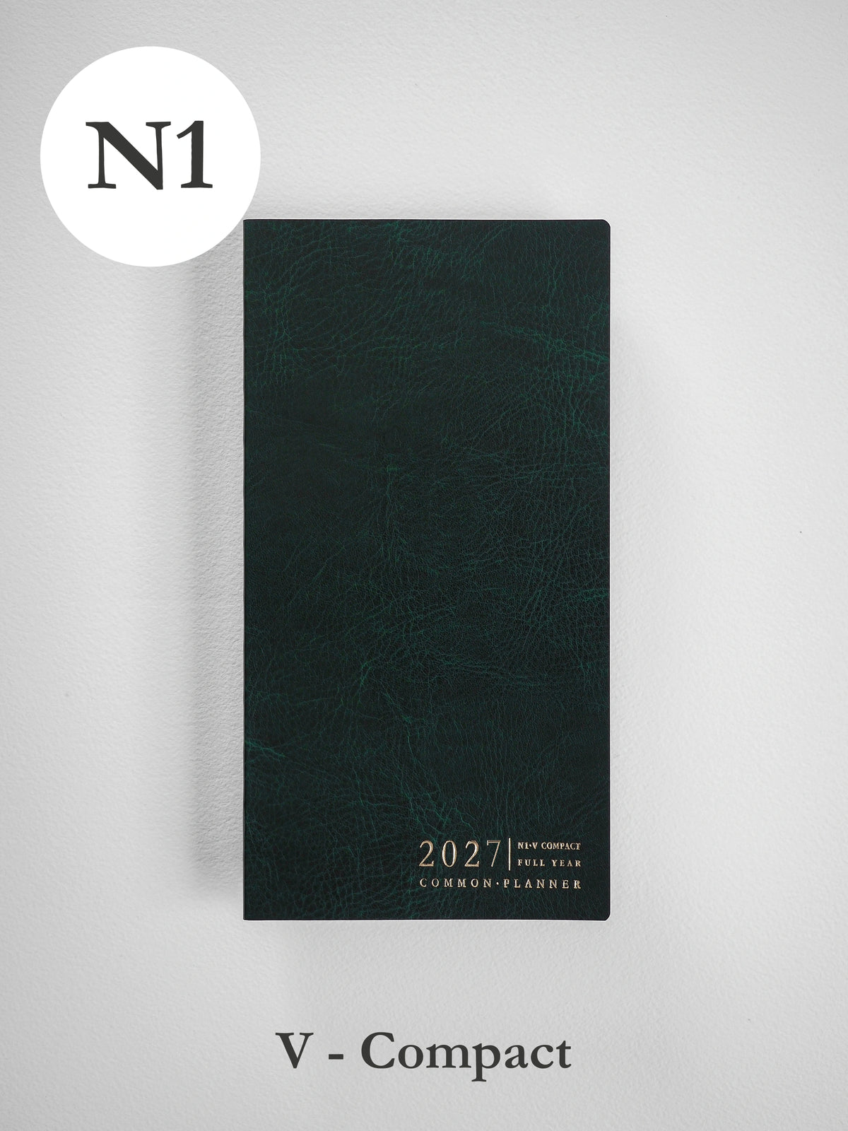 2027 N1 Vertical Compact planner front cover in Forest #color_forest