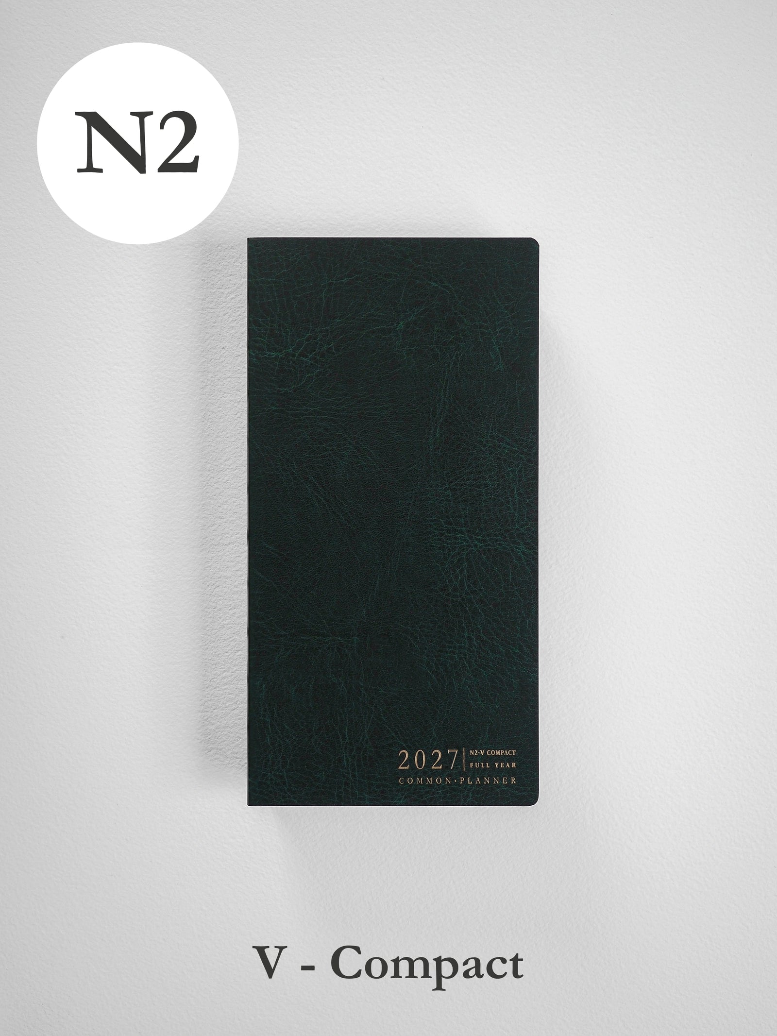 2027 N2 Vertical Compact planner front cover in Forest #color_forest