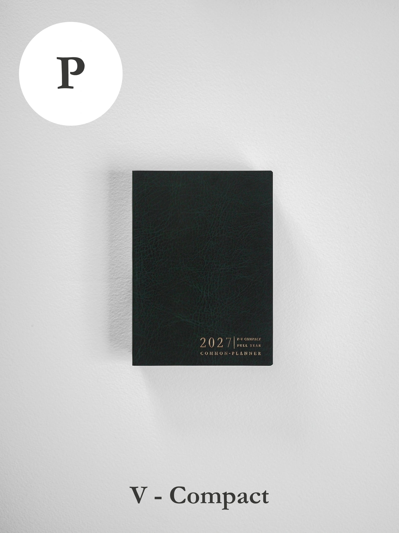 2027 P Vertical Compact planner front cover in Forest #color_forest