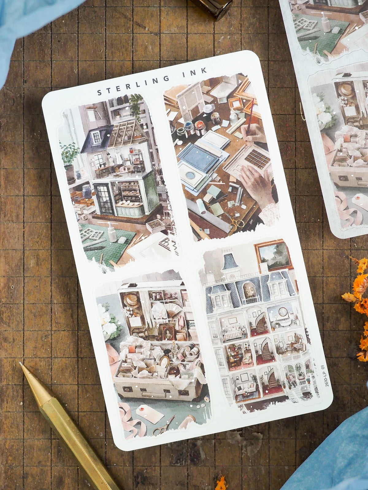 Large Illustration Stickers (Silver Foil) - October 2026