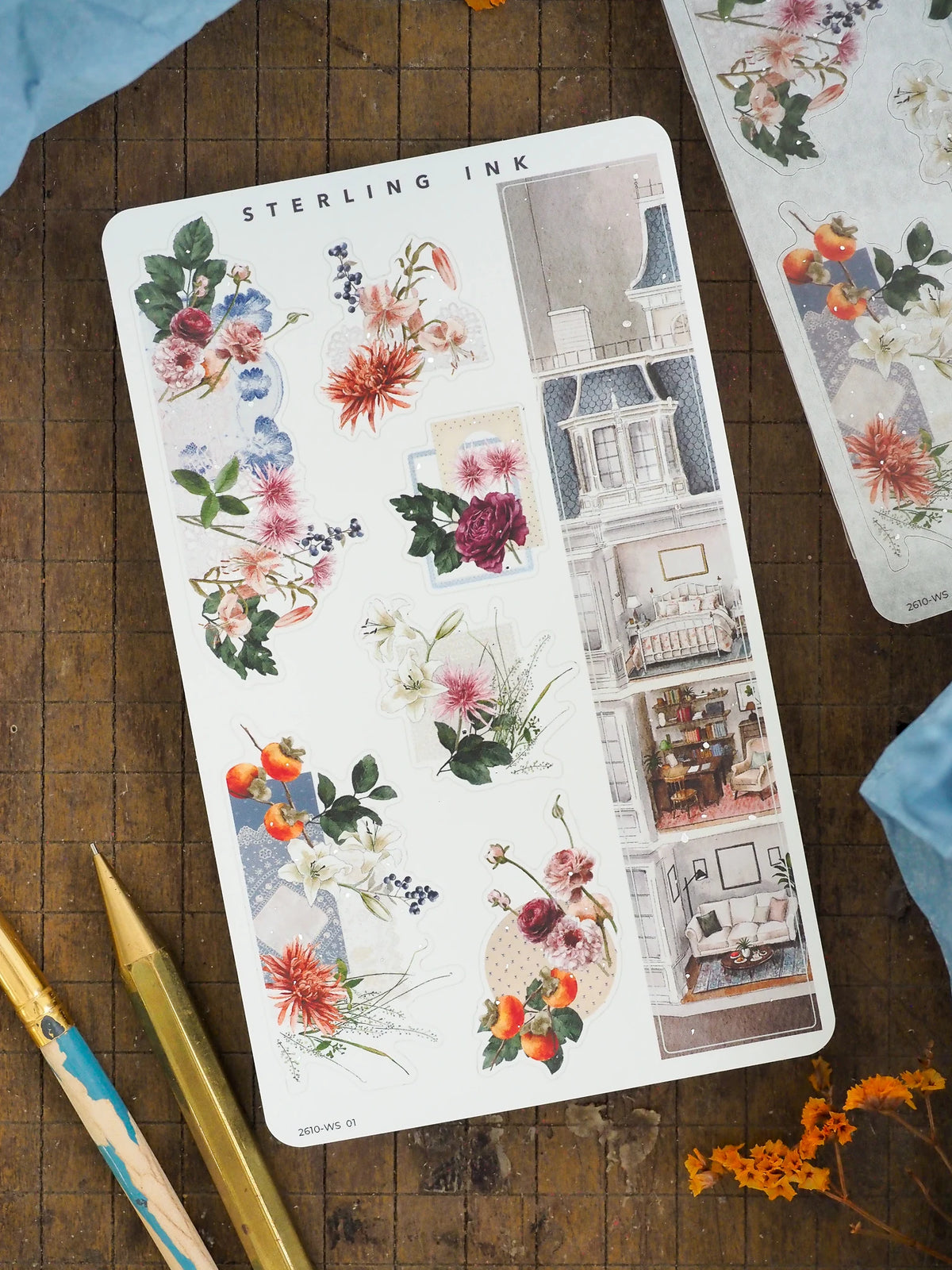Washi Strip Stickers (Silver Foil) - October 2026