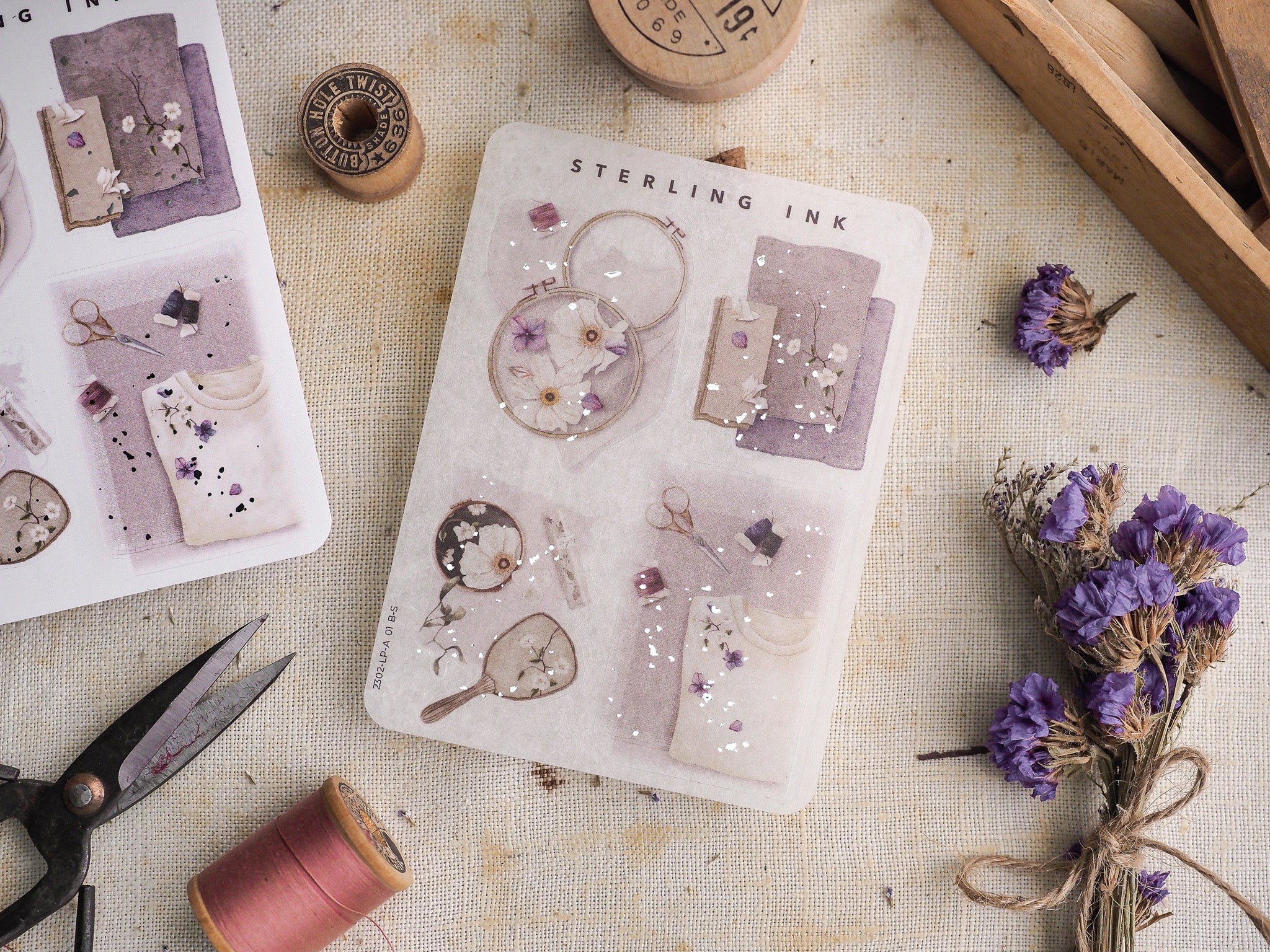 Large Illustration Stickers (Silver Foil) - February 2023