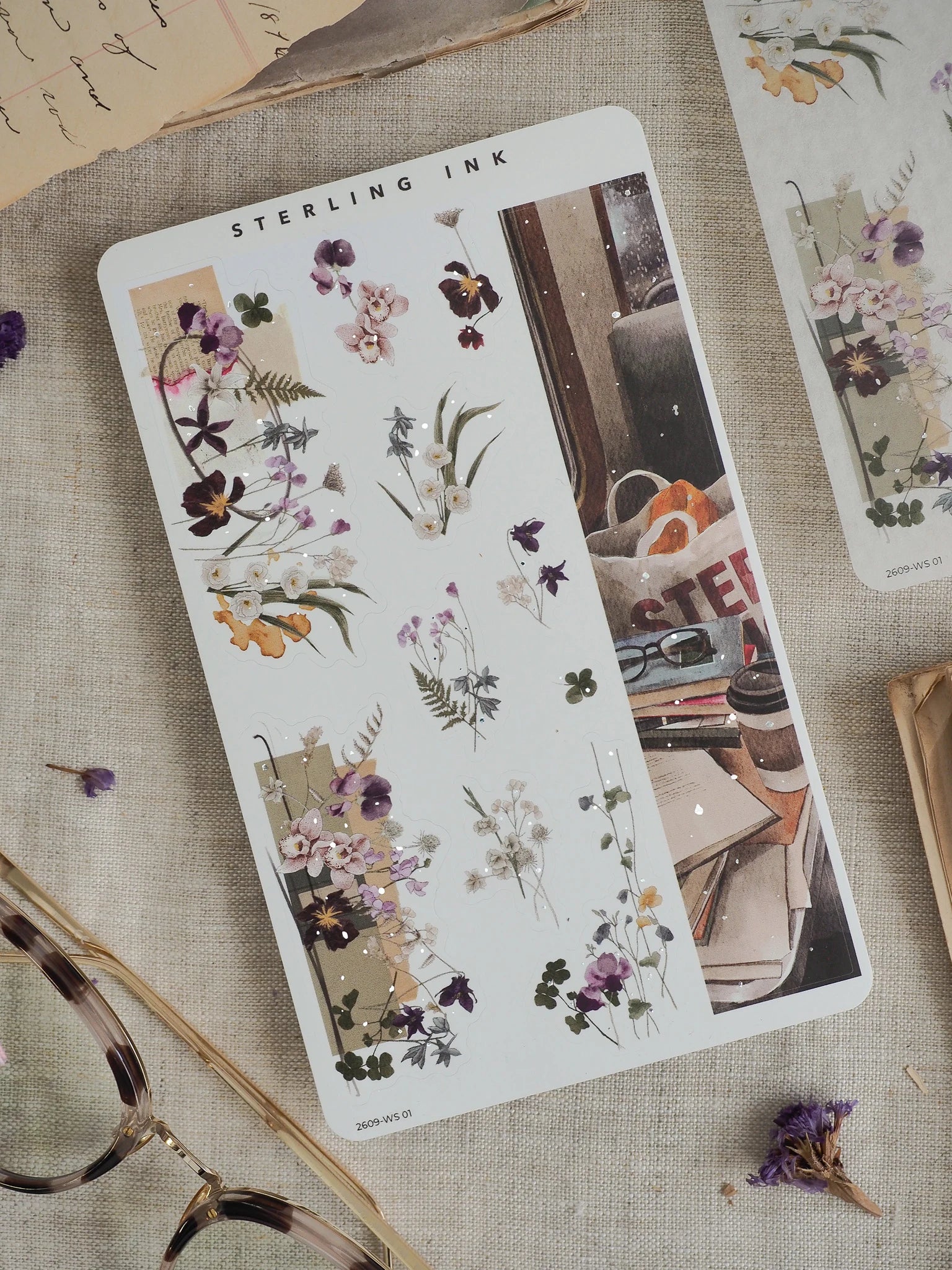 Washi Strip Stickers (Silver Foil) - September 2026