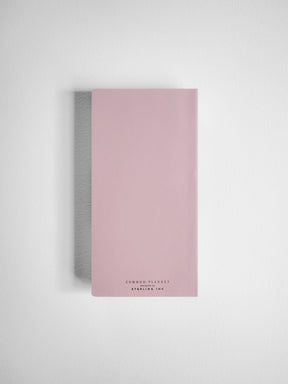 Minimalist blush pink planner cover featuring centered branding with "COMMON • PLANNER" and "STERLING • INK" for the 2026 academic year.