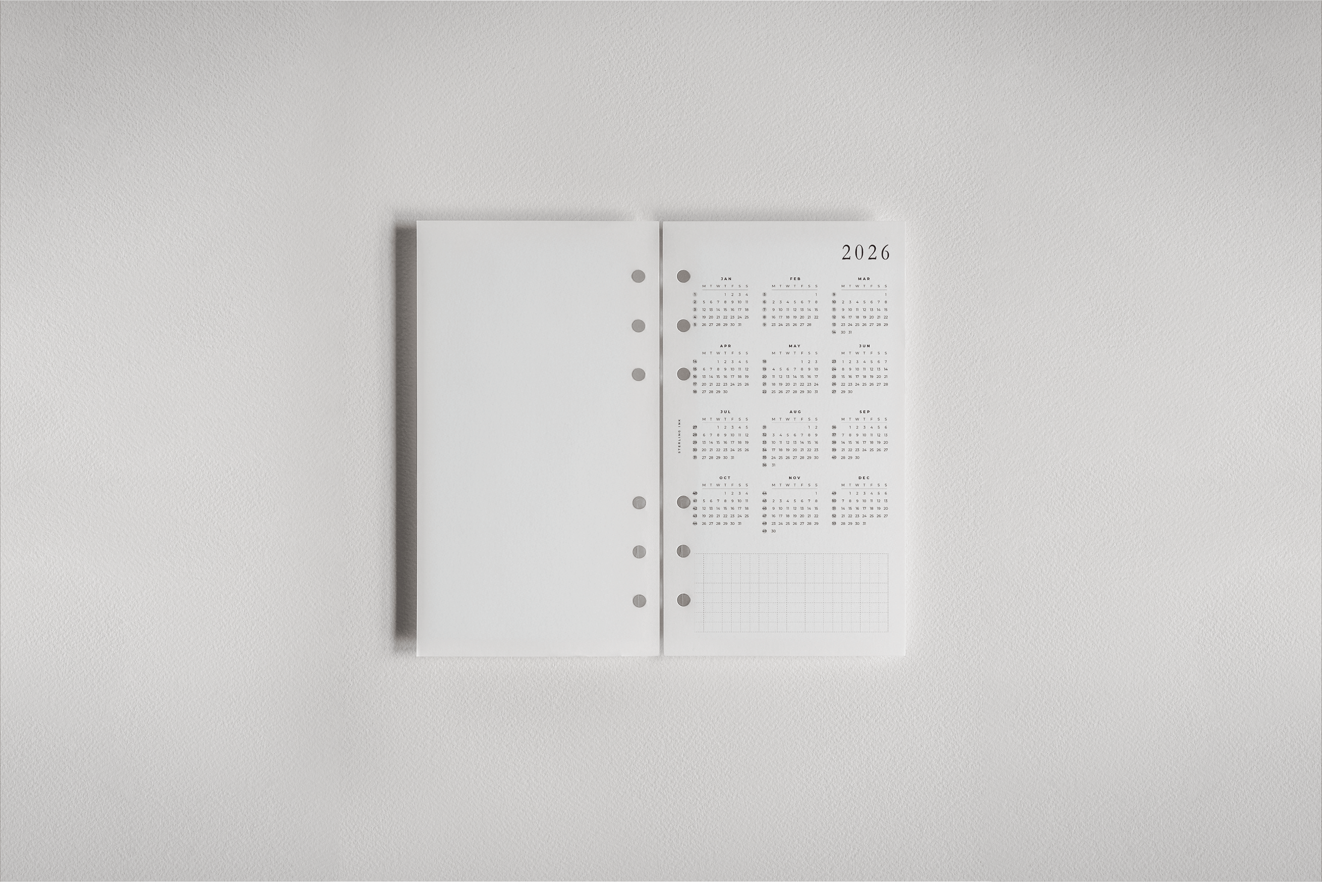 Monthly | 2026 Dated Planner Inserts
