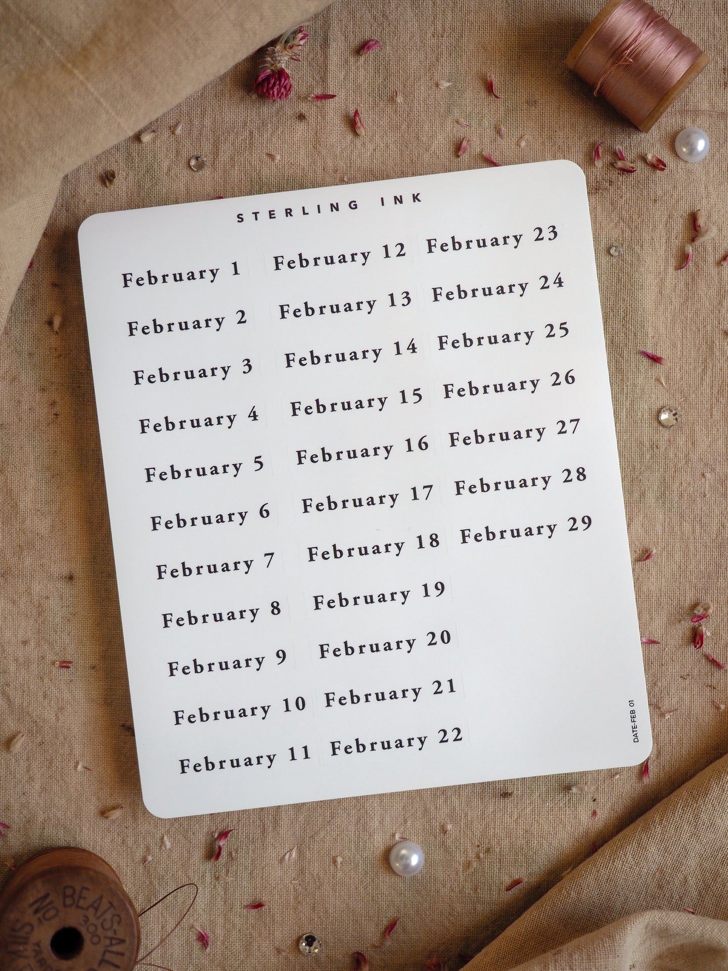 February Date Stickers - February 2025