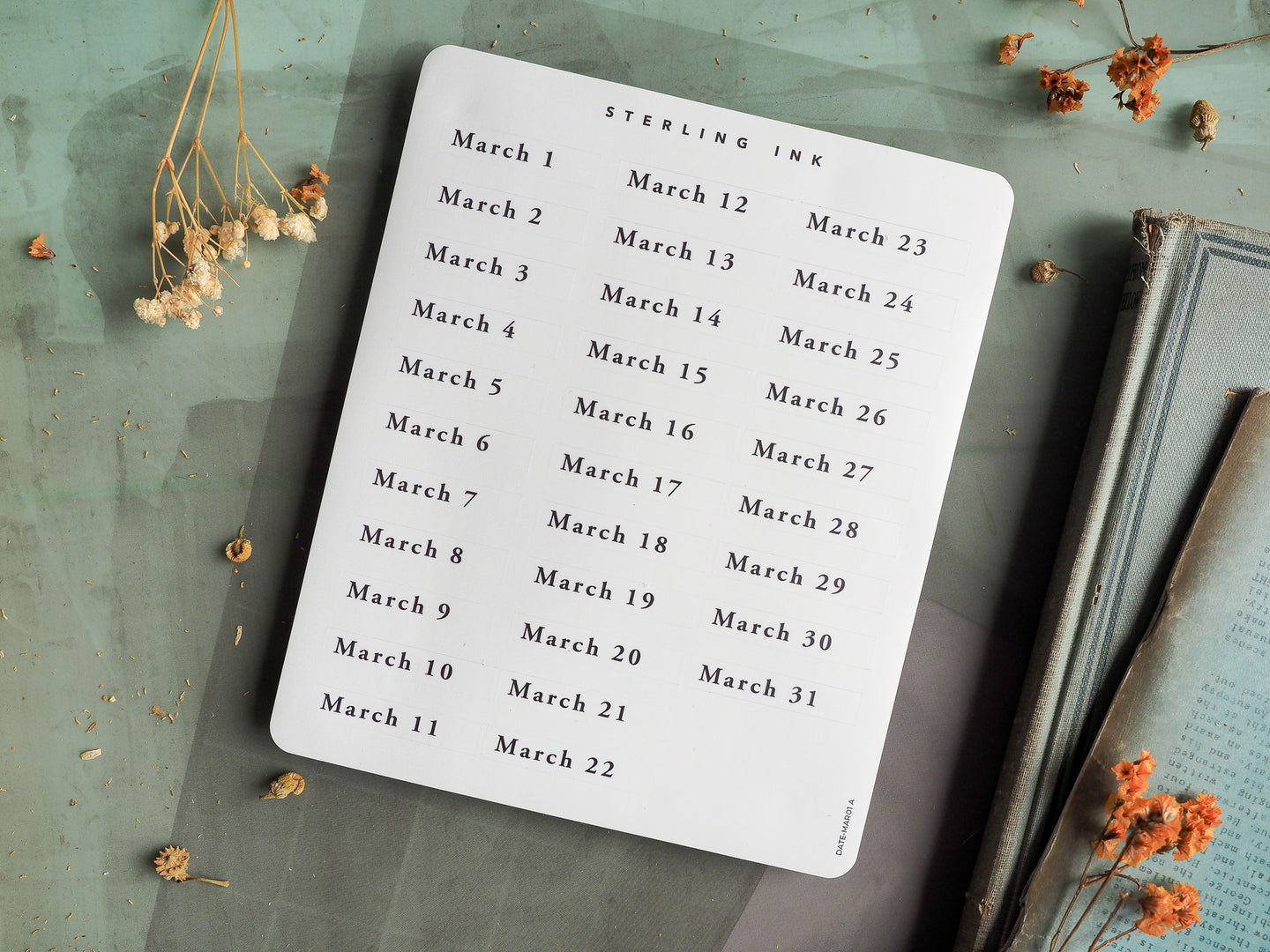 March Date Stickers - March 2024
