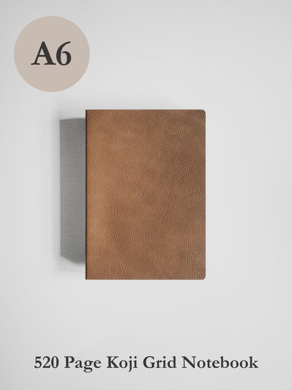 A6 520 Page Grid Notebook - Koji Paper