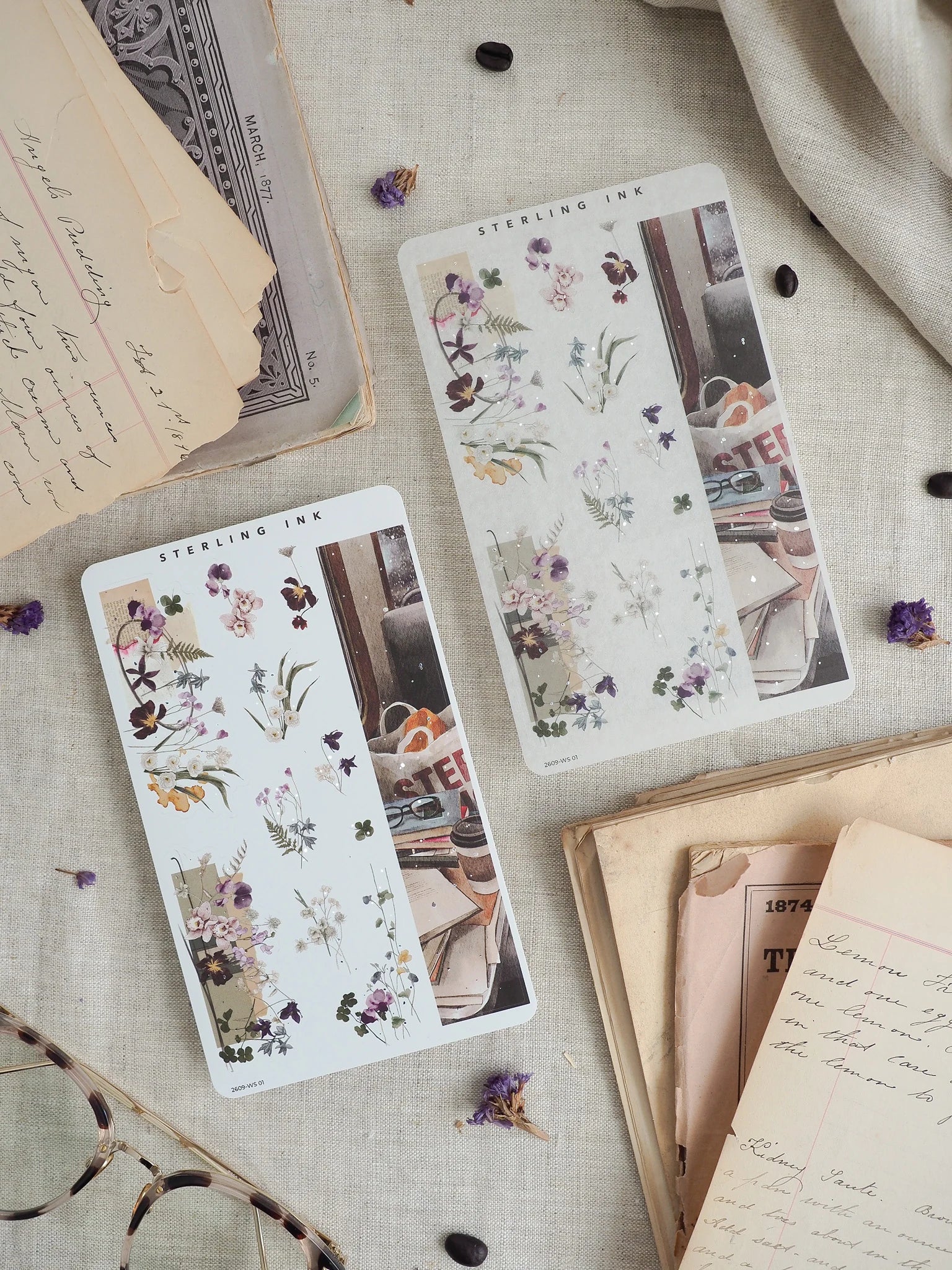 Washi Strip Stickers (Silver Foil) - September 2026