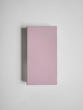 A minimalist, solid dusty pink rectangular notebook or journal with rounded corners, shown flat against a light gray background with a soft shadow.
#Color_Fairyfloss
