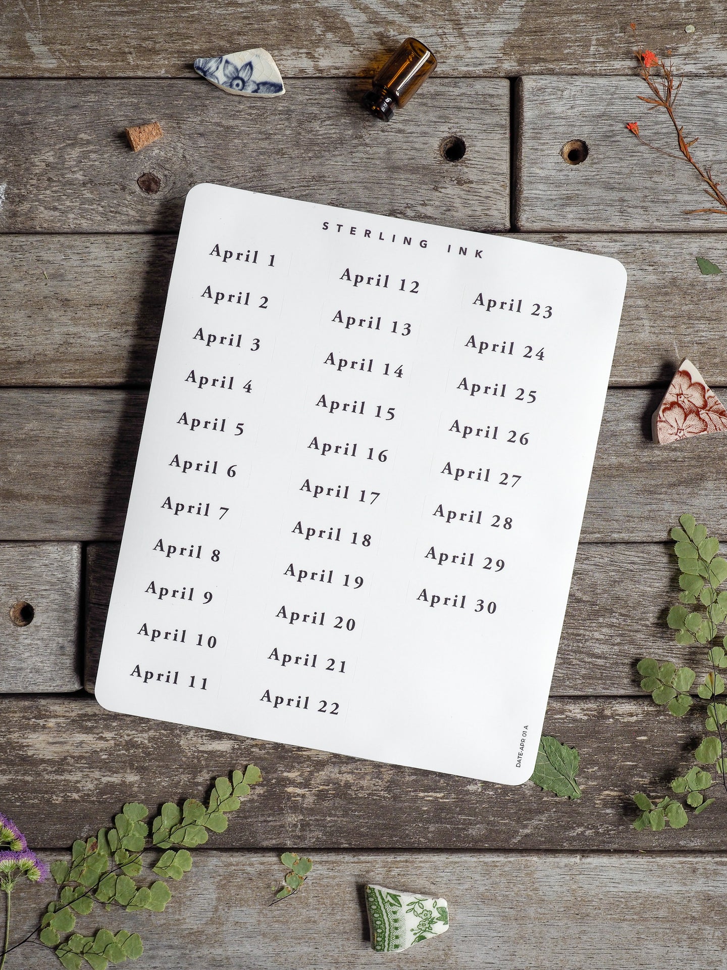 April Date Stickers - April 2025