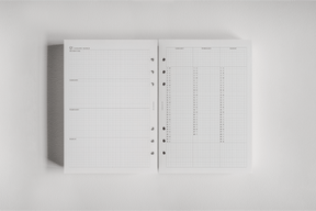 Structured, white dated planner inserts for 2026, featuring organized monthly grids perfect for tracking schedules, appointments, and annual goals.