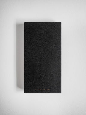 Black notebook with 'Sterling Ink' branding on a light gray background
#Color_Onyx