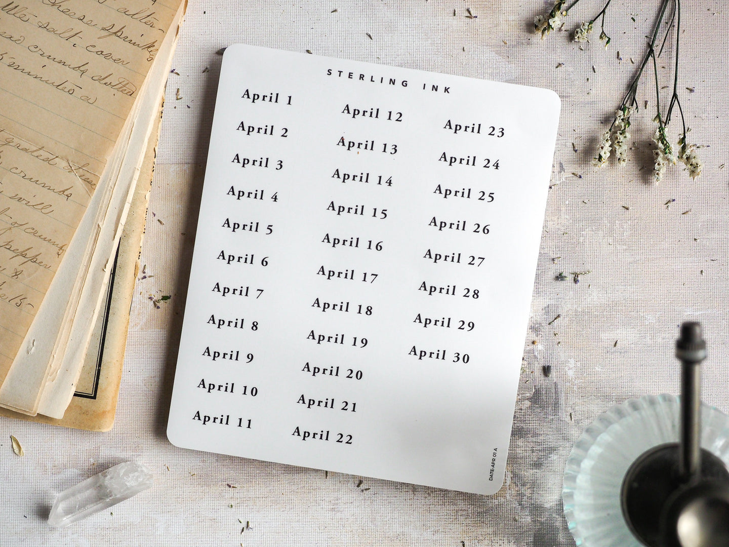 April Date Stickers - April 2024
