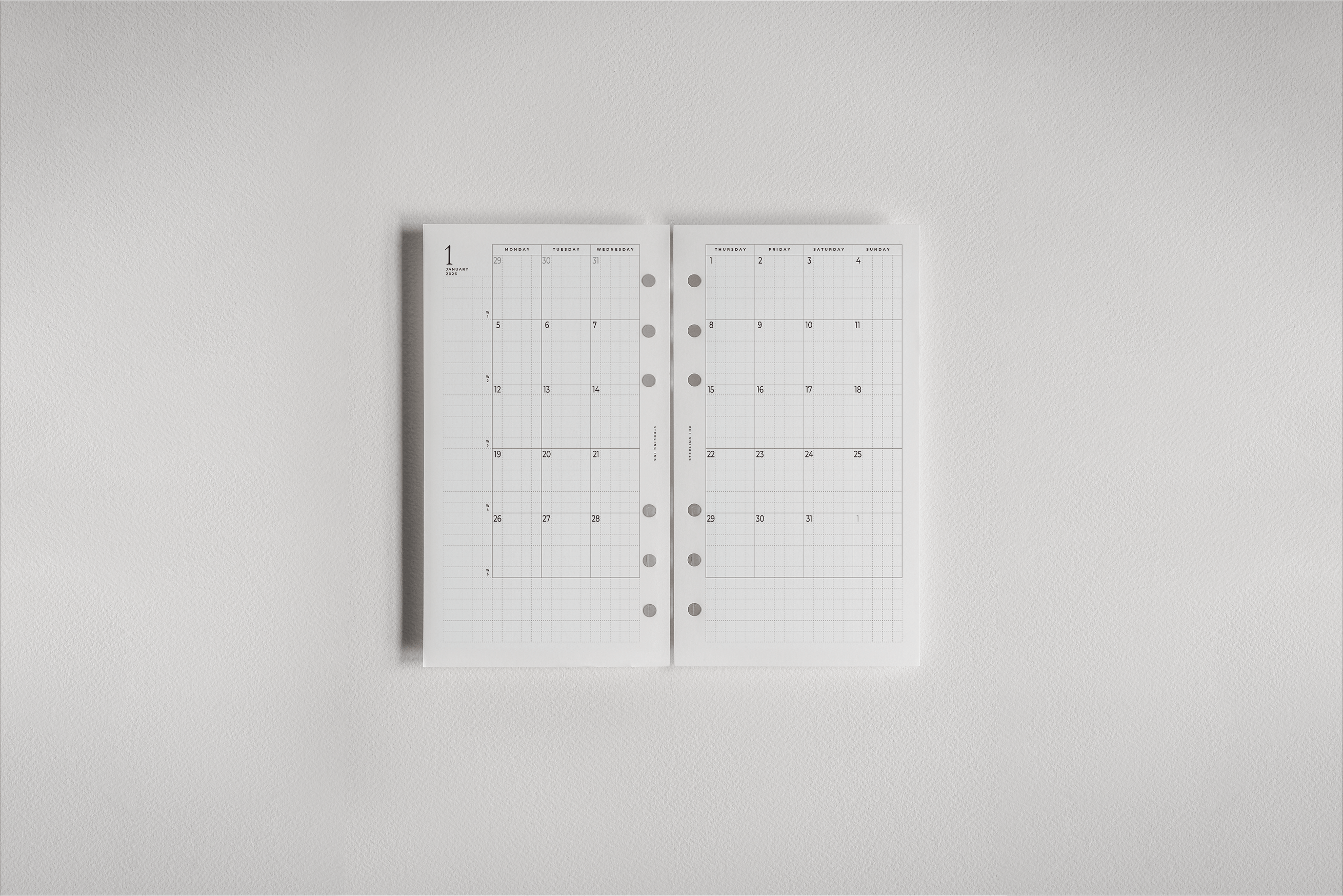 Monthly | 2026 Dated Planner Inserts
