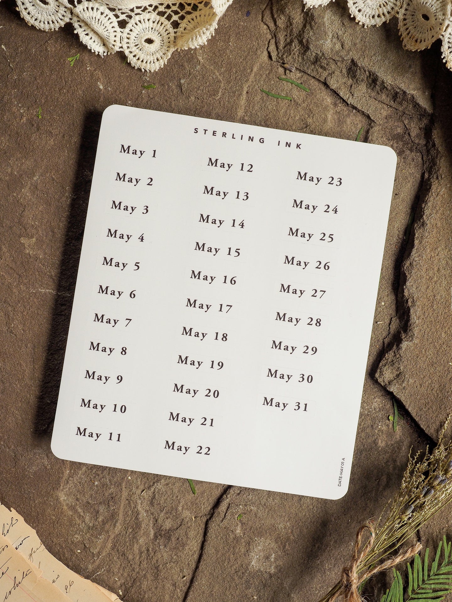May Date Stickers - May 2025