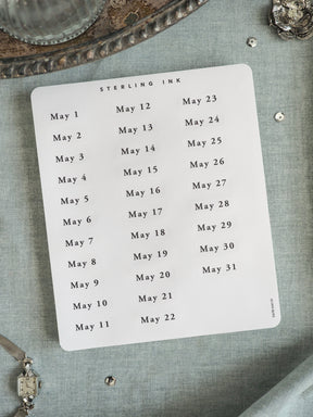 Printable June calendar sheet from Sterling Ink, featuring a clean and organized date layout for planning, displayed on white paper.