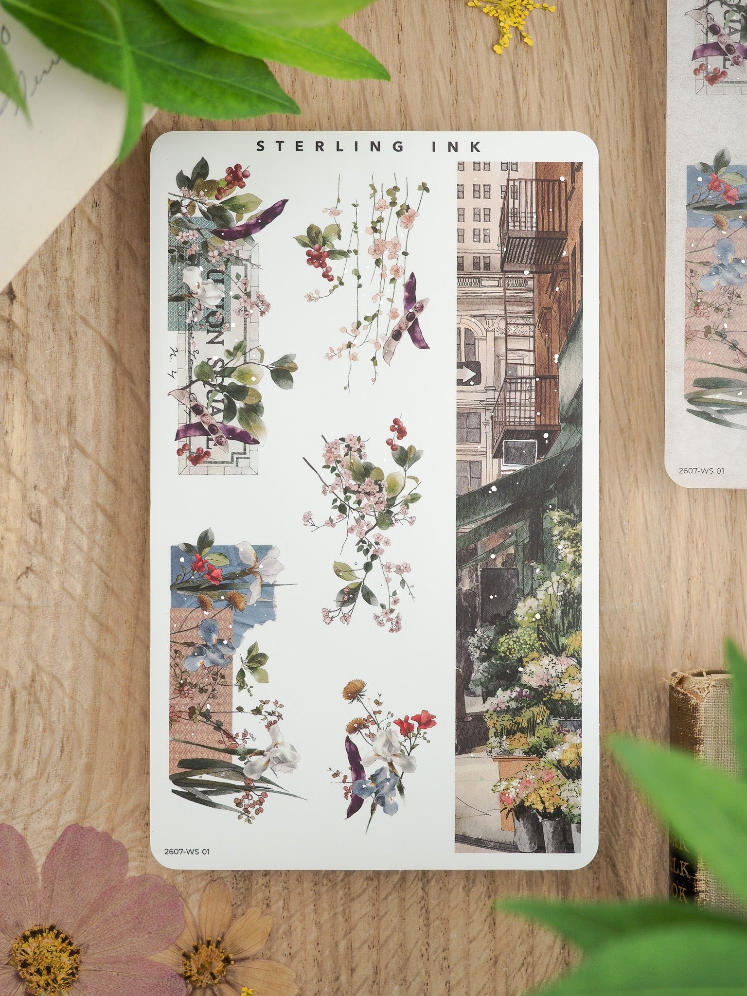 Washi Strip Stickers (Silver Foil) - July 2026