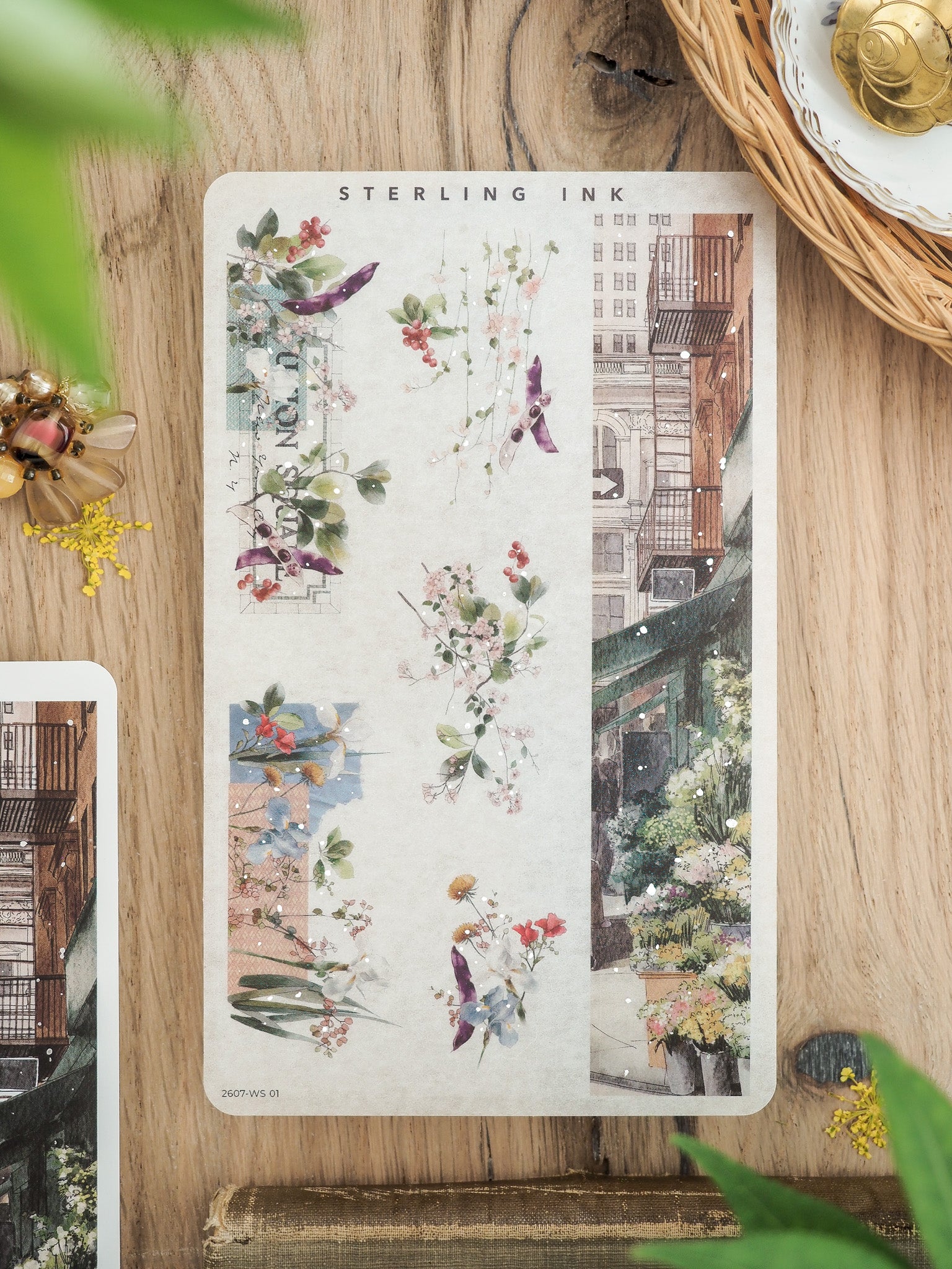 Washi Strip Stickers (Silver Foil) - July 2026