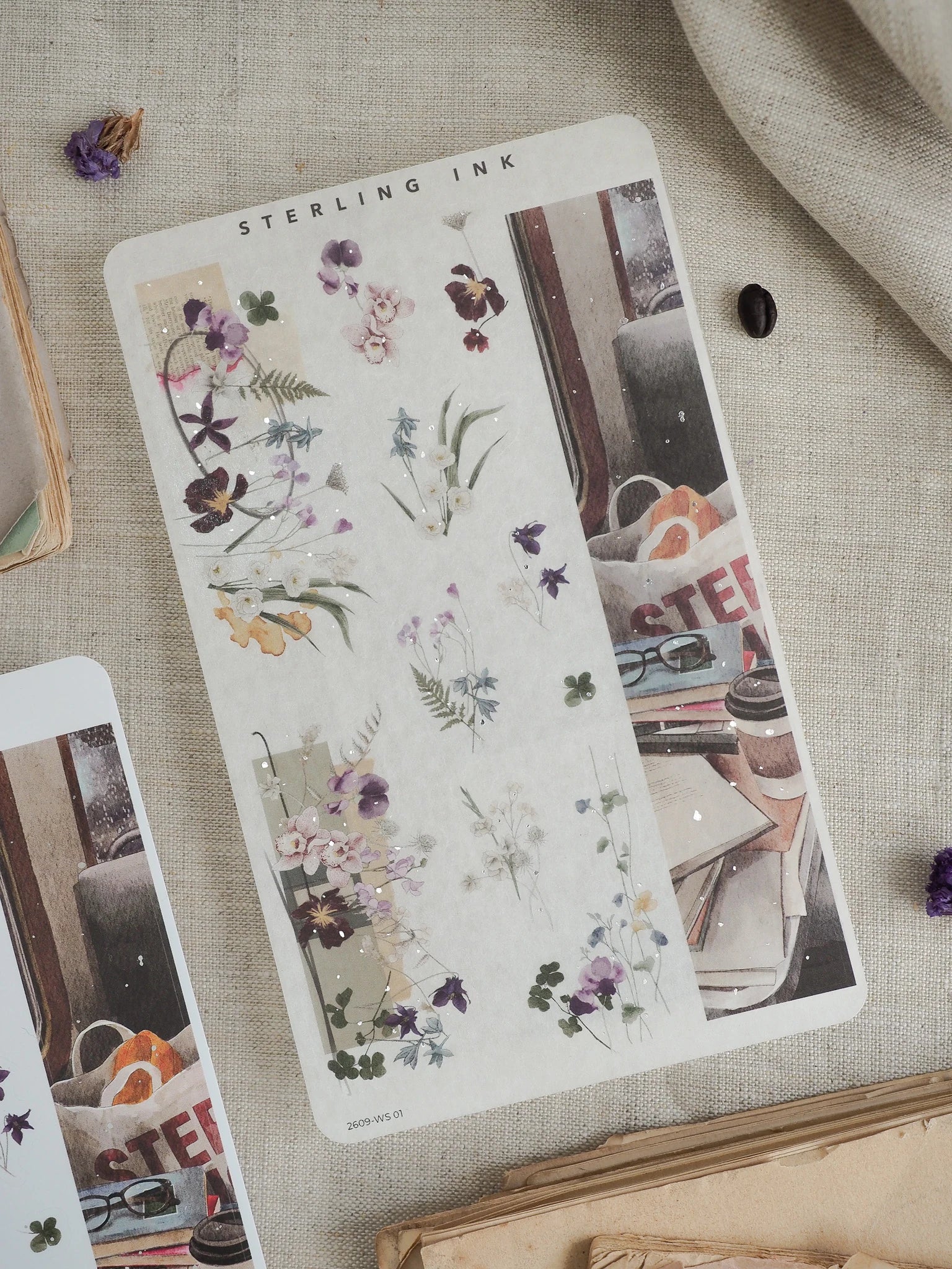 Washi Strip Stickers (Silver Foil) - September 2026