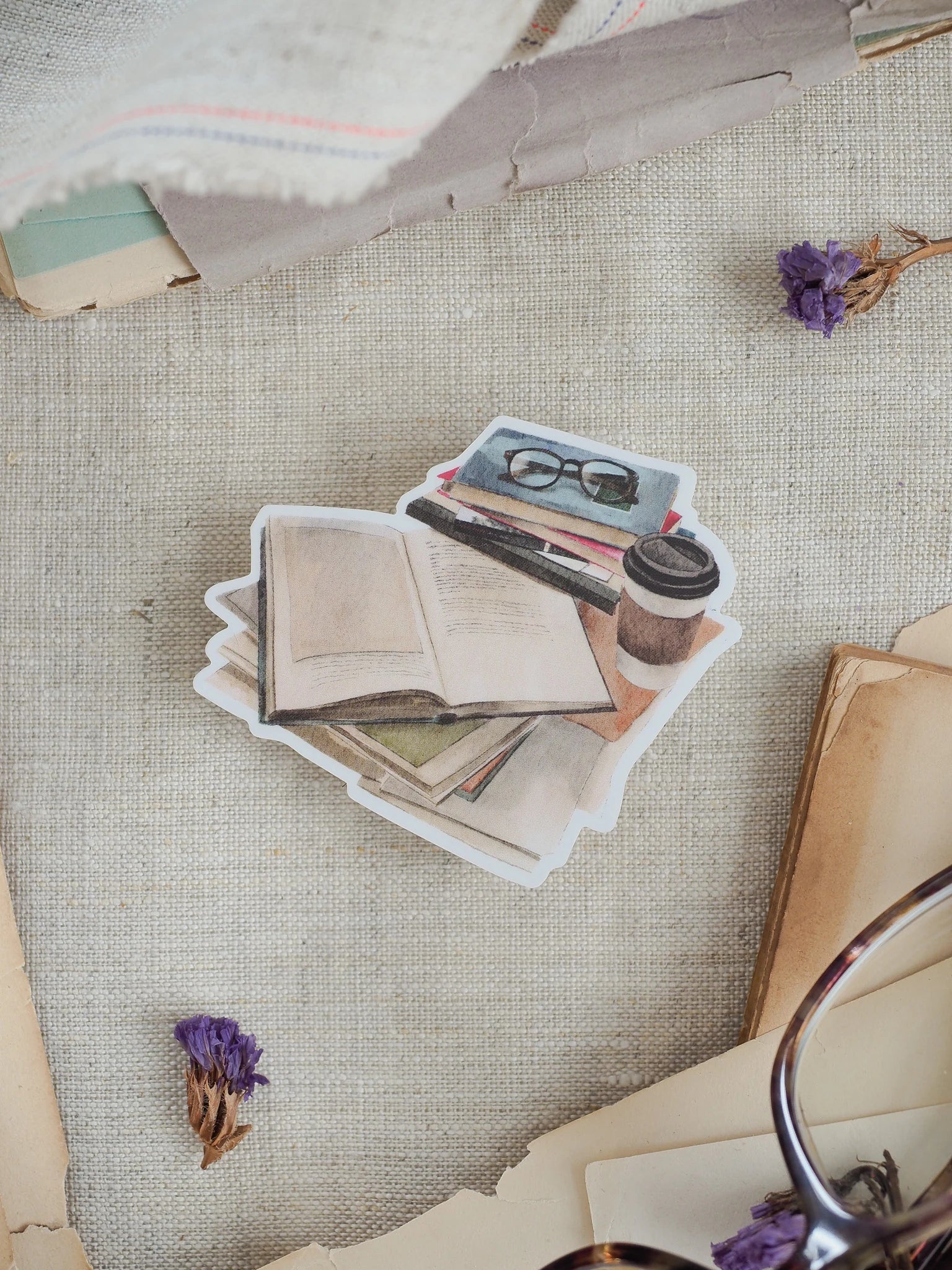 Vinyl Die-cut Stickers: Books (Clear Vinyl) - September 2026