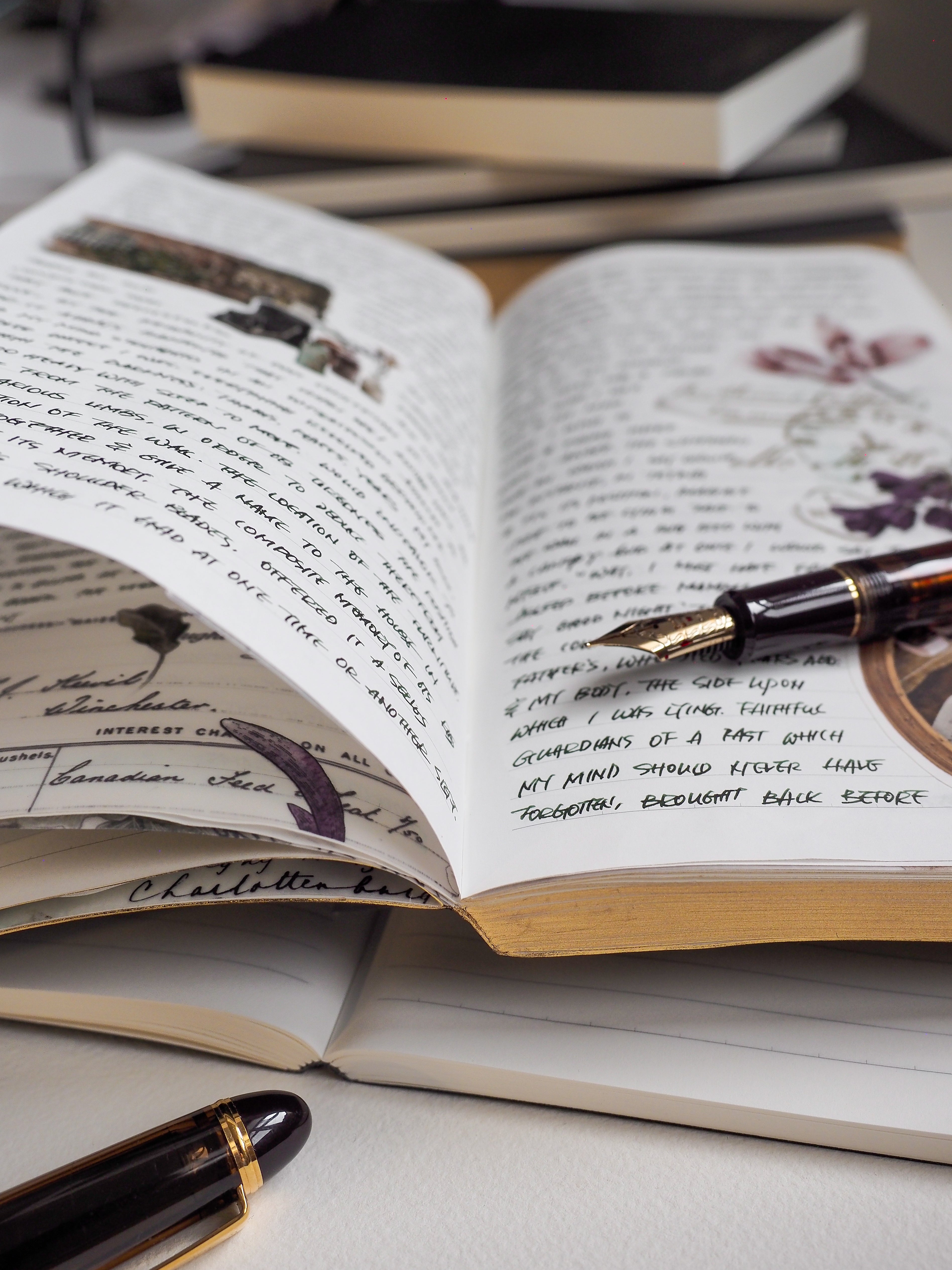 Open A5 lined notebook featuring creamy paper and detailed printed text across the ruled inner pages, ready for journaling.