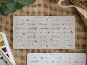 Cream-toned sticker sets featuring printed weekday grids and calendar labels for journaling, providing organized and aesthetic daily tracking for planners.