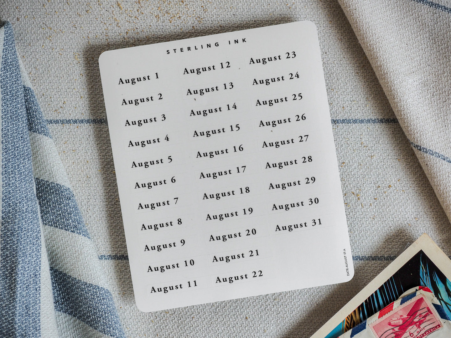 August Date Stickers - August 2024