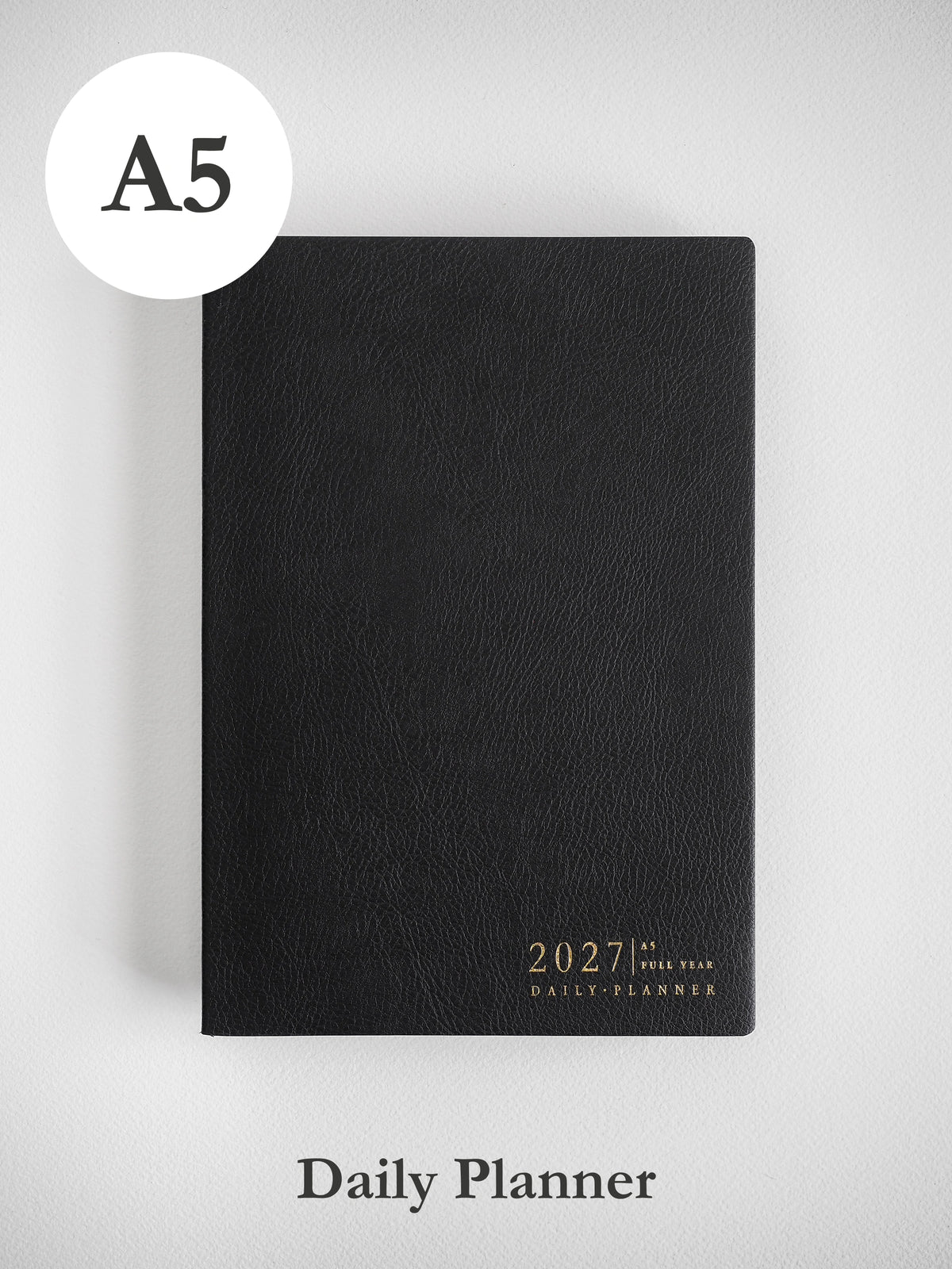 2027 A5 Daily Daily planner front cover in Onyx #color_onyx