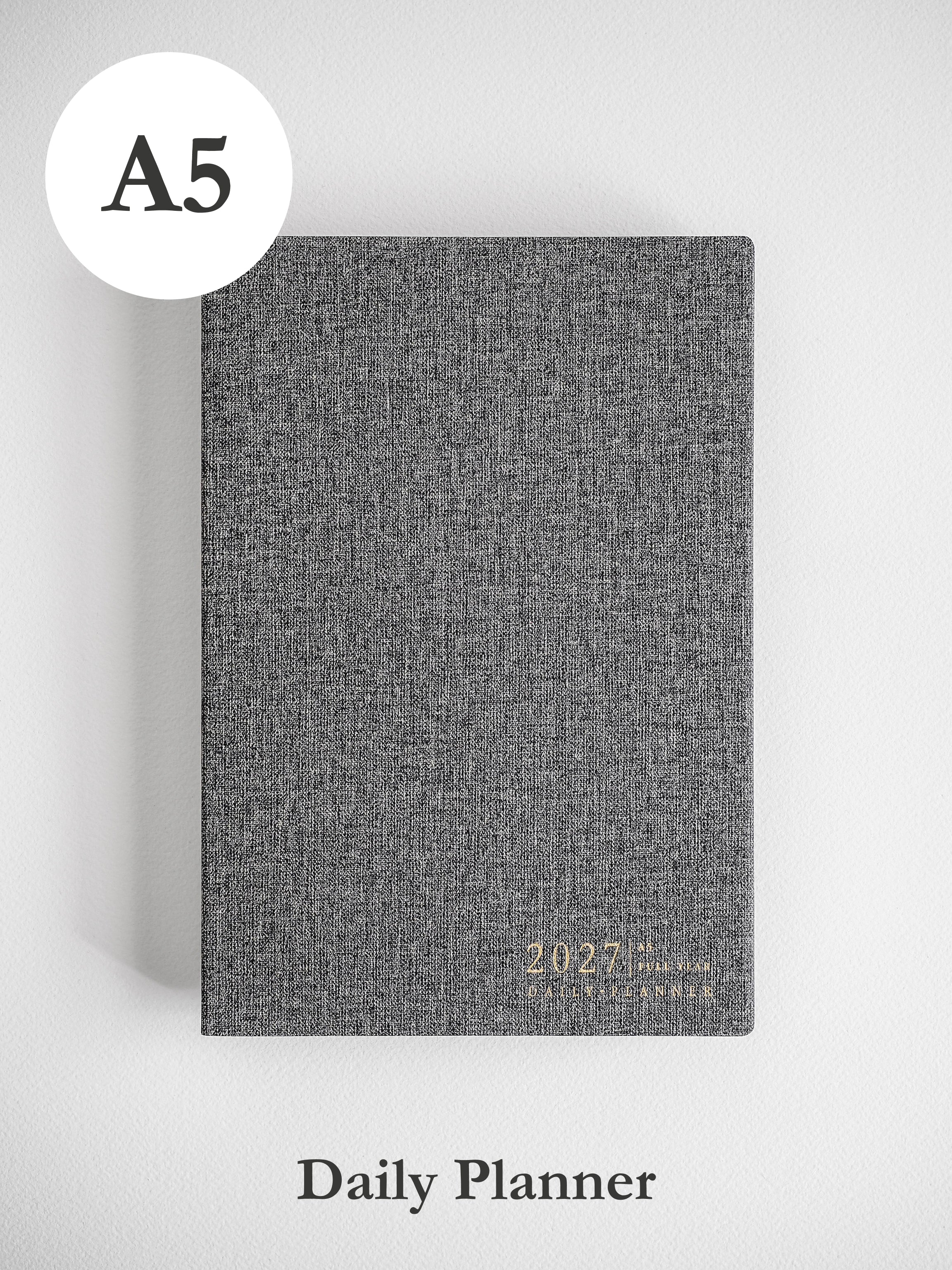 2027 A5 Daily Daily planner front cover in Tweed #color_tweed