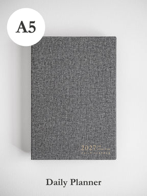 2027 A5 Daily Daily planner front cover in Tweed #color_tweed