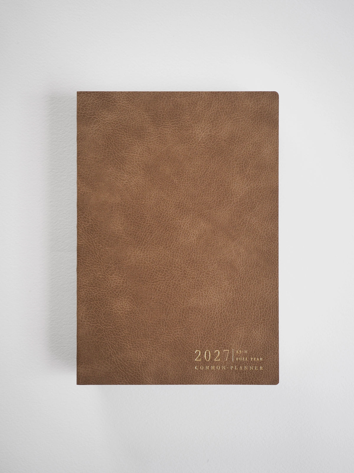 2027 A5 Horizontal Full year planner interior layout in Caramel #color_caramel
