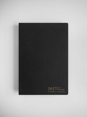 2027 A5 Horizontal Half year part 1 planner interior layout in Onyx #color_onyx