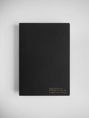 2027 A5 Horizontal Half year part 2 planner interior layout in Onyx #color_onyx
