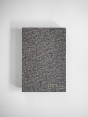 2027 A5 Horizontal Full year planner interior layout in Tweed #color_tweed