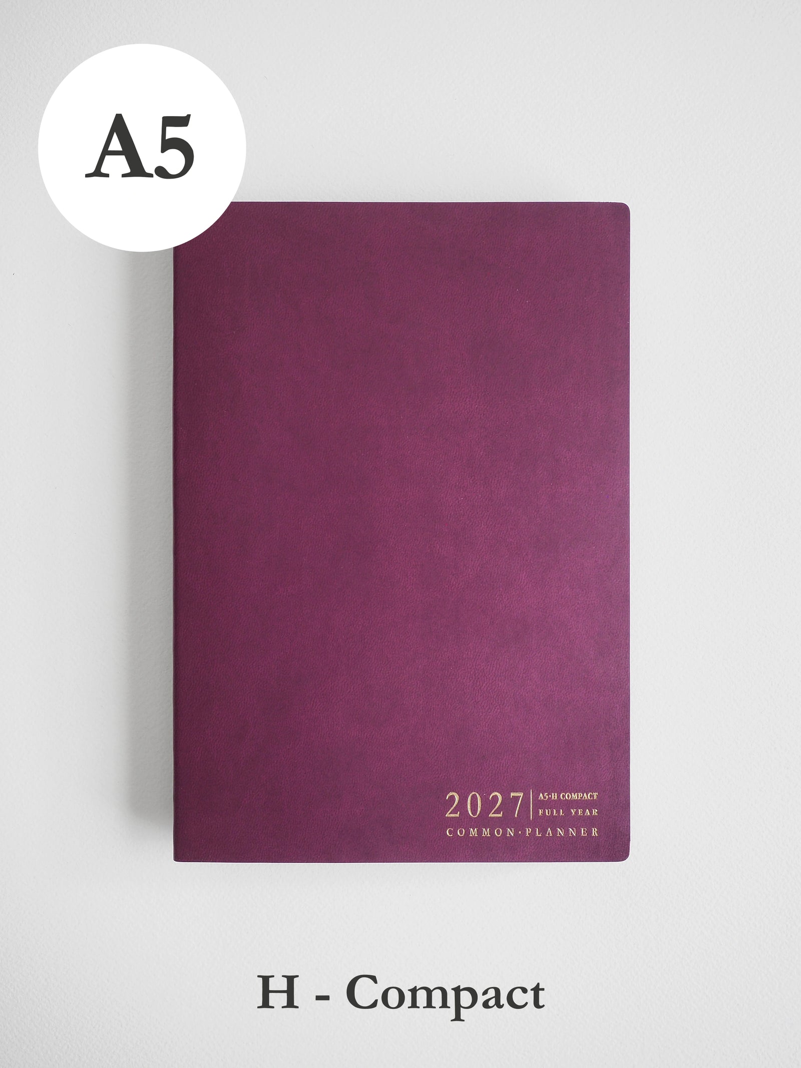 2027 A5 Horizontal Compact planner front cover in Mulberry #color_mulberry