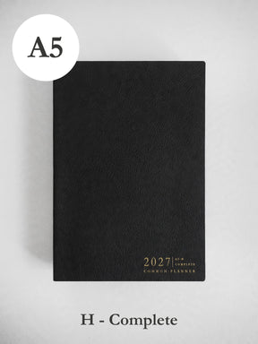 2027 A5 Horizontal Complete (softcover) planner front cover in Onyx #color_onyx