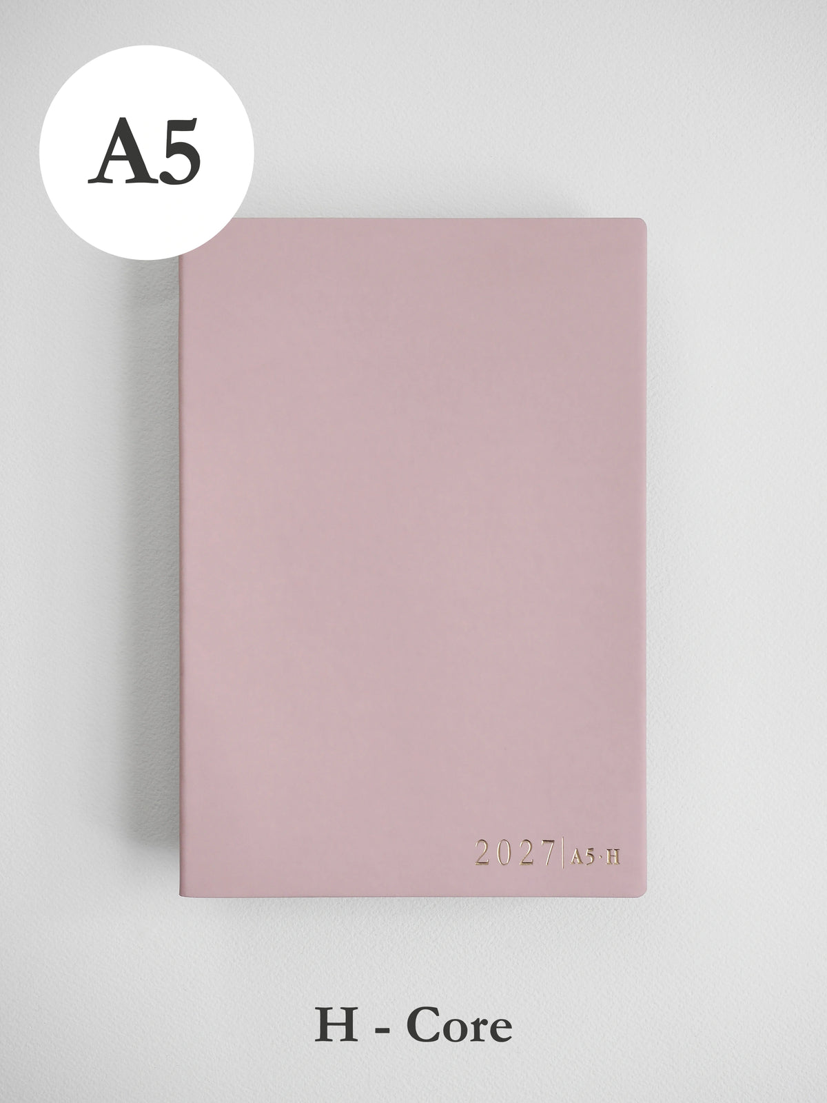 2027 A5 Horizontal Core planner front cover in Fairy Floss #color_fairyfloss