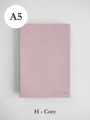 2027 A5 Horizontal Core planner front cover in Fairy Floss #color_fairyfloss