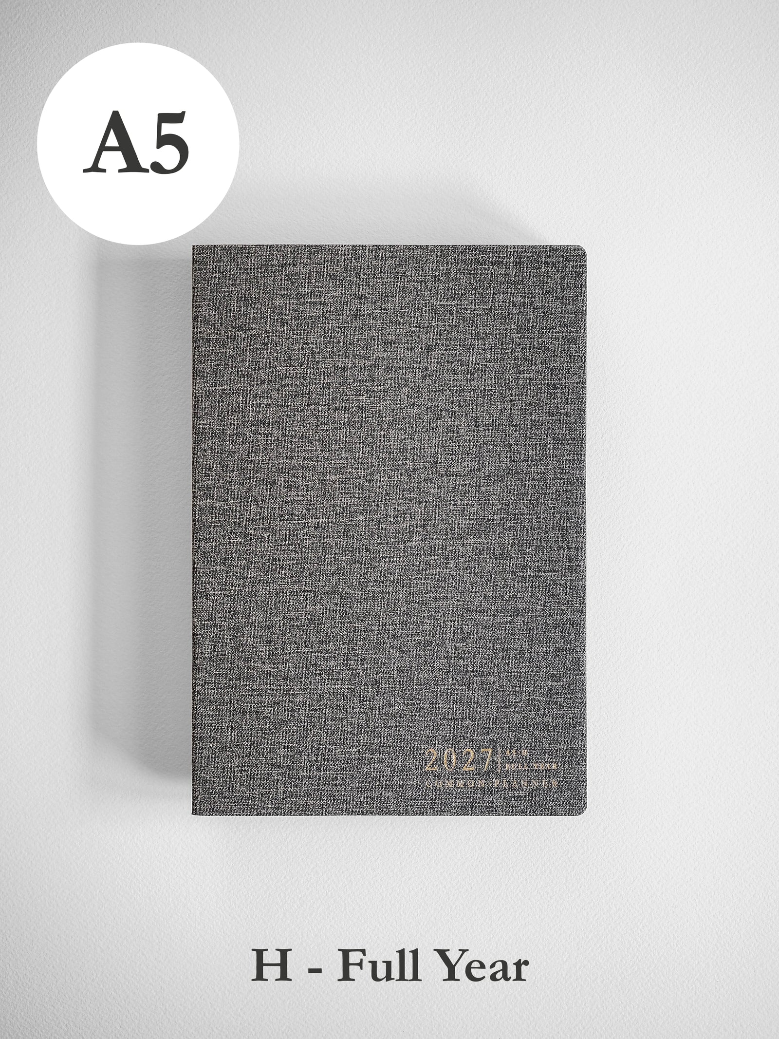 2027 A5 Horizontal Full year planner front cover in Tweed #color_tweed
