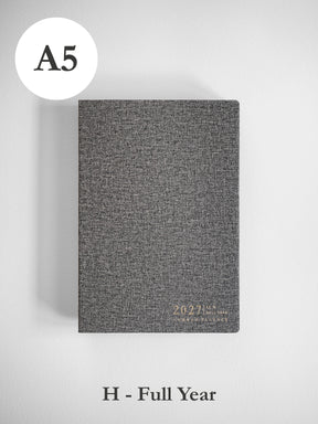 2027 A5 Horizontal Full year planner front cover in Tweed #color_tweed