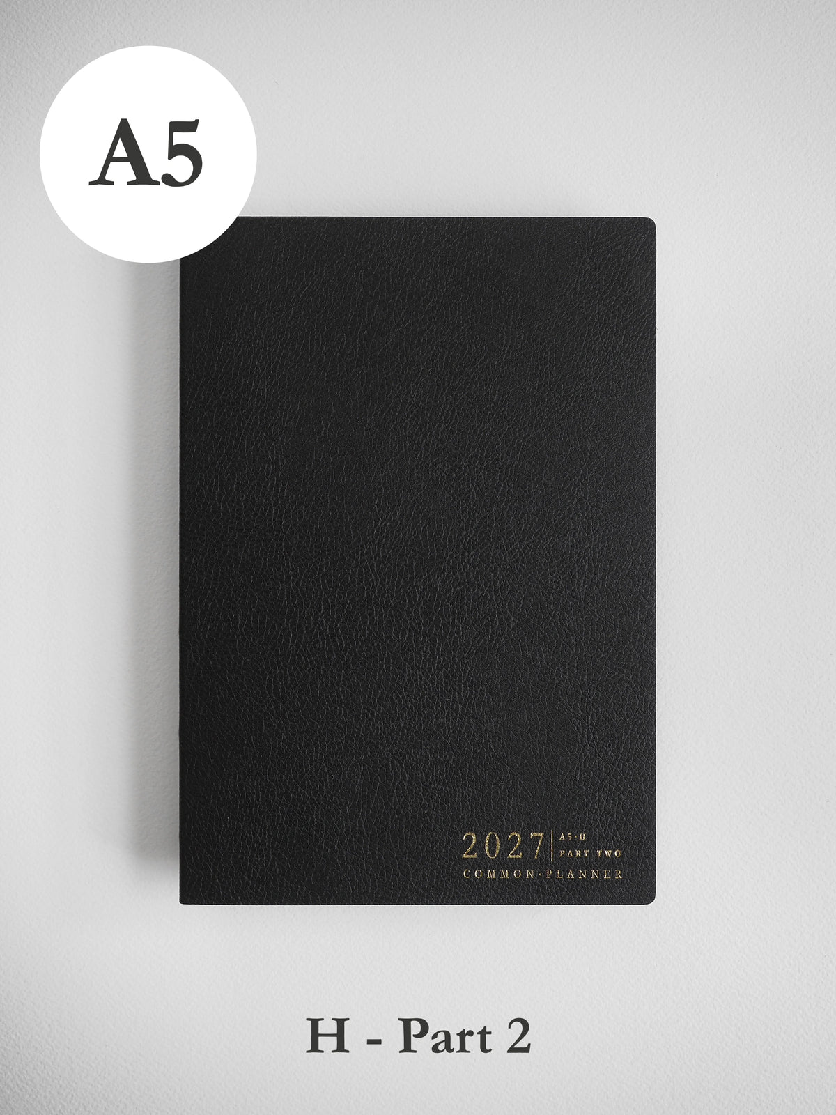 2027 A5 Horizontal Half year planner front cover part 2 in Onyx #color_onyx