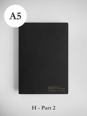 2027 A5 Horizontal Half year planner front cover part 2 in Onyx #color_onyx