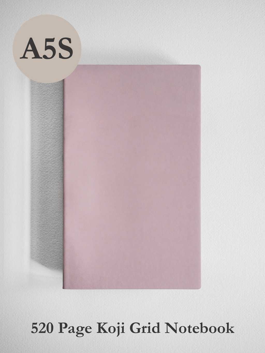 A5 Slim 520 Page Grid Notebook - Koji Paper