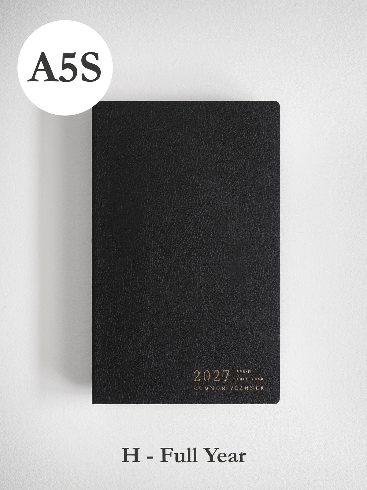2027 A5S Horizontal Full year planner front cover in Onyx #color_onyx